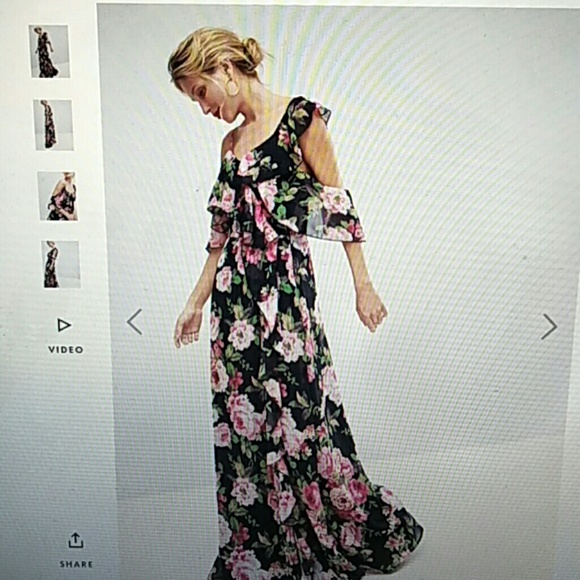 ASOS Wrap Maxi dress in dark floral print - Picture 2 of 4